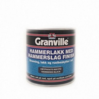 Granville hammerlakk sort 1l med hammerslag finnish